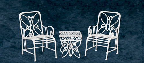 Table and 2 Chair - White