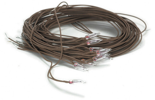 Dollhouse City - Dollhouse Miniatures Flame Bulb Set - Brown Wire