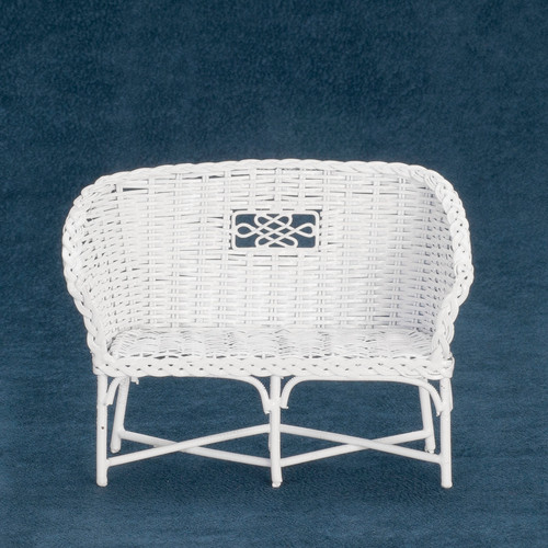 Rattan Couch - White Wire