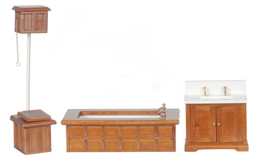 Three pieces Victorian Bath - Walnut