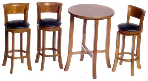 Tall Table with 3 Stool - Walnut