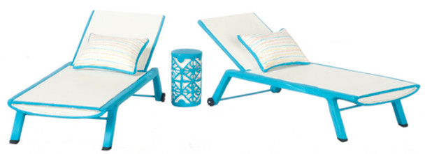 Blue Sun Chaise Set