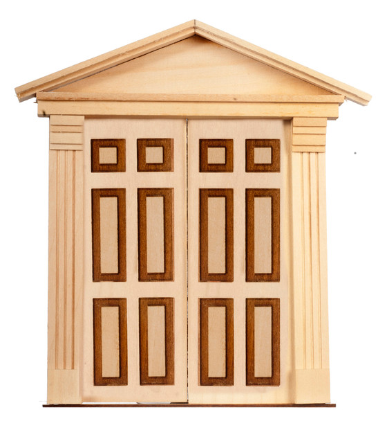 Dollhouse City - Dollhouse Miniatures 6 Raised Panels Double Door