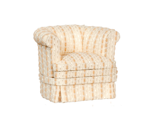 Chair - Tan Stripe and Walnut