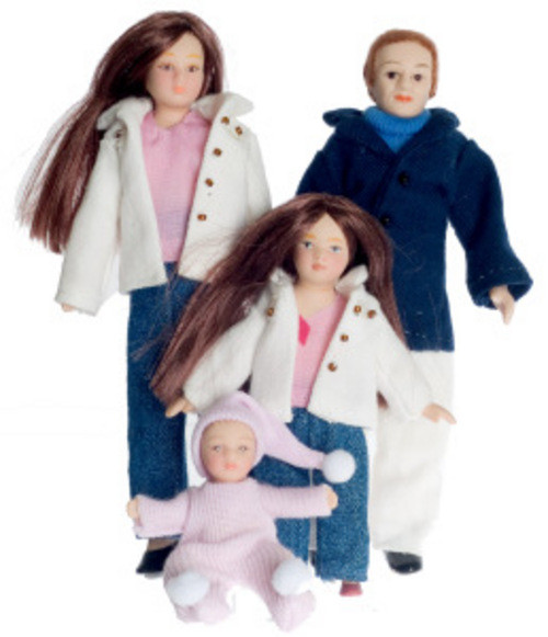 Porcelain Doll Family Set