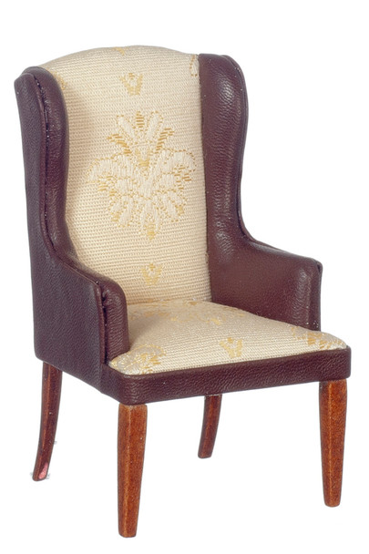 High Back Wing Chair - Walnut