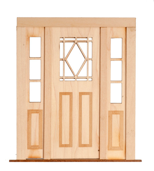 Diamond Top - 3-Pane Side  Light Double Door