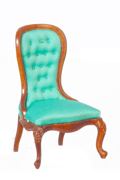 Spoon Back Slipper Chair - Green