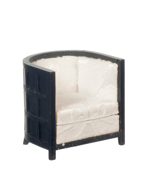Art Deco Tub Chair - Black