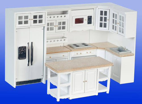 Kitchen Set - White and Marble