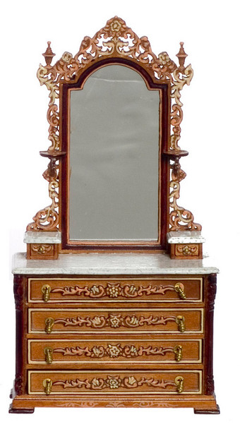 RI Mauldie Victorian Vanity - Walnut