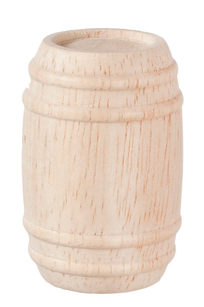 Unfinished Wooden Barrel