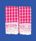 Kitchen Dish Towels Set - Gingham Red