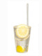 Glass with Lemon and Straw