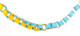 Paper Party Chain - Blue and Yellow