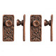 Ornate Door Knob Set - Bronze