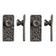 Ornate Door Knob Set - Pewter