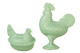 Rooster and Nesting Hen - Jadite