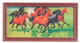 Horses in Metal Frame - Brown