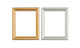 Rectangular Frames with Glass - Gold and Silver