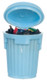 Blue Garbage Can - Filled