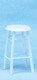 Small Bar Stool - White