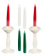 Candlesticks with Candles White