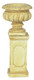 Dollhouse City - Dollhouse Miniatures Round Urn With Base - Tan