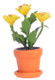 Dollhouse City - Dollhouse Miniatures Poppy in Pot - Yellow