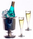 Champagne with Ice Bucket and Glasses