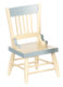 White Dining Chair with Blue Trim