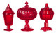 Candy Dishes Set - Red
