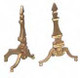 Andirons - Brass and Gold