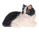 Dollhouse City - Dollhouse Miniatures Laying Kitten - Black and White