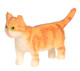 Dollhouse City - Dollhouse Miniatures Walking Kitten - Orange