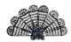 Peacock Fireplace Screen - Pewter