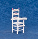 Dollhouse City - Dollhouse Miniatures High Chair - White