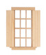 Dollhouse City - Dollhouse Miniatures 6 Over 6 Window with Shutter