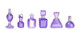 Dollhouse City - Dollhouse Miniatures Assorted Bottles Set - Purple