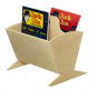 Magazine Rack with Magazines - Natural Finish
