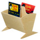 Magazine Rack with Magazines - Natural Finish