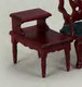 2-Tier End Table - Mahagony and Blue