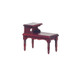 2-Tier End Table - Mahagony and Blue