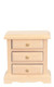 Dollhouse City - Dollhouse Miniatures Three Drawer Night Stand - Unfinished