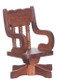 Dollhouse City - Dollhouse Miniatures Swivel Desk Chair - Walnut