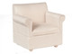 Dollhouse City - Dollhouse Miniatures Armchair - White Fabric