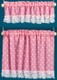 Cottage Curtains Set - Hearts and Pink