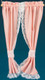 Tie Back Curtains Set - Peach
