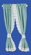 Tie Back Curtains Set - Garden Green