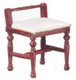 Stool - White and Mahogany